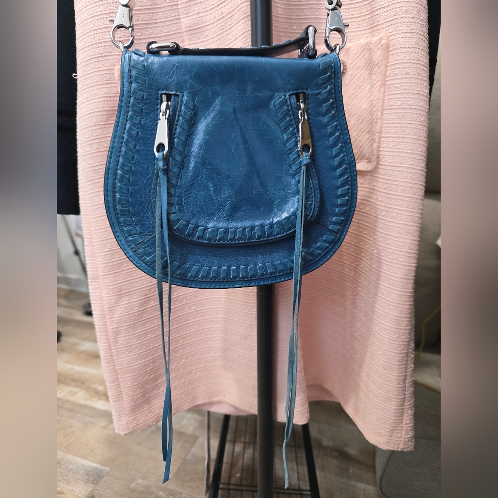Rebecca Minkoff Royal Blue Leather Crossbody Bag - Like New - Picture 3 of 13
